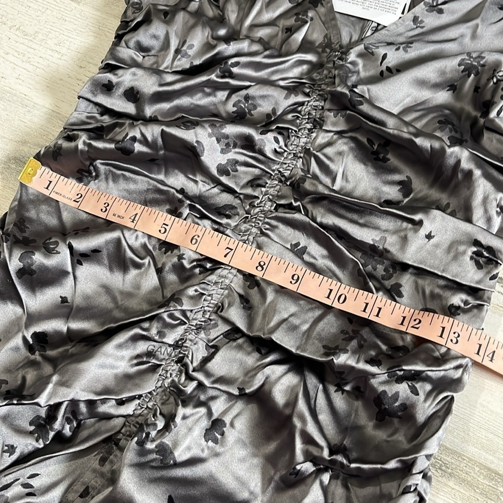 Ganni Silk Stretch Satin Dress Size Small NWT - Picture 11 of 13